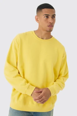 Oversized Washed Sweatshirt | BoohooMAN UK