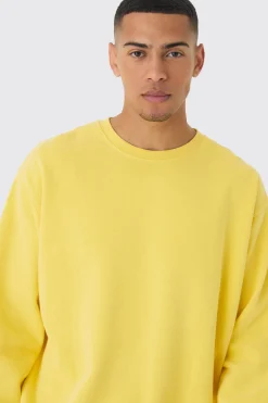 Oversized Washed Sweatshirt | BoohooMAN UK