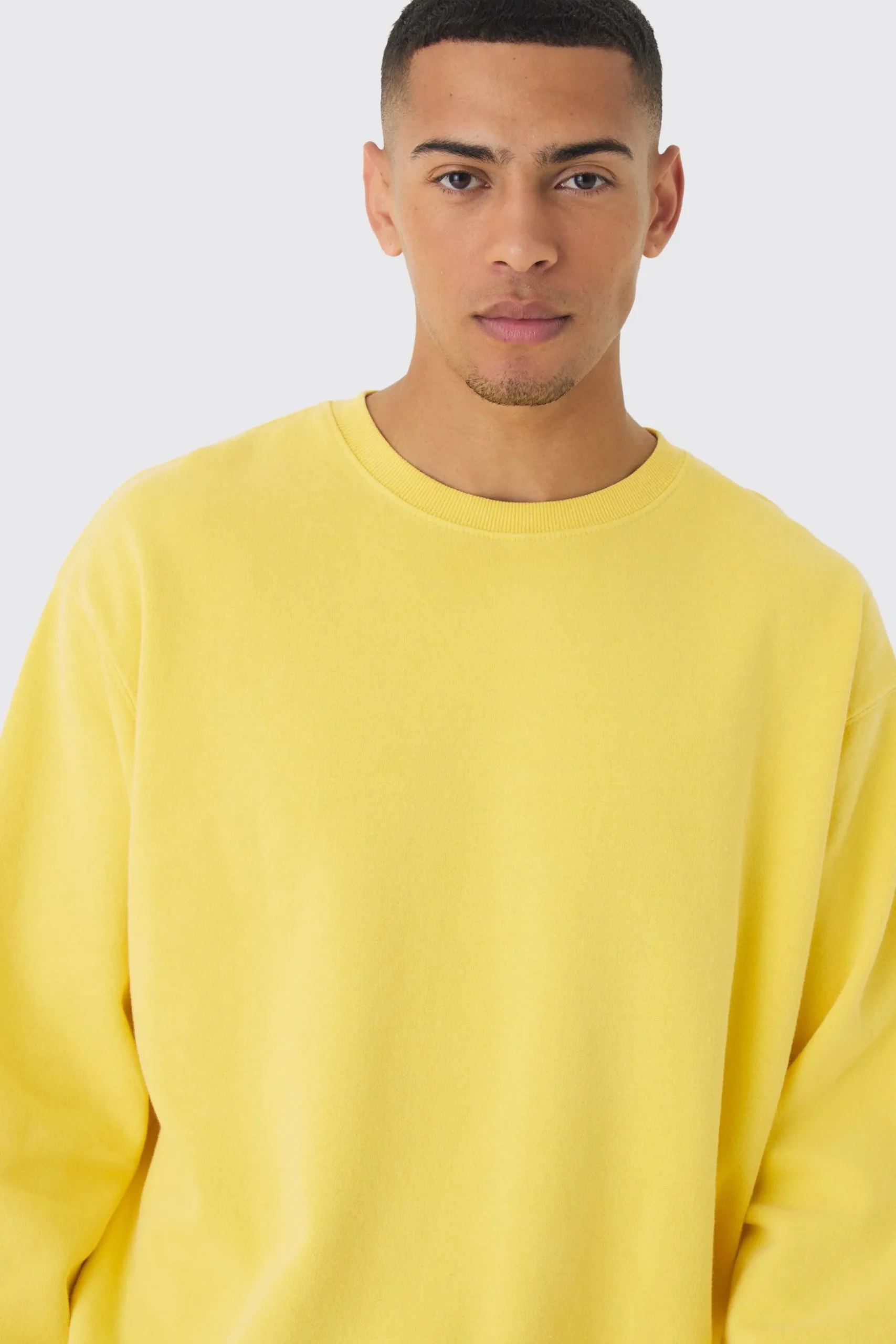Oversized Washed Sweatshirt | BoohooMAN UK