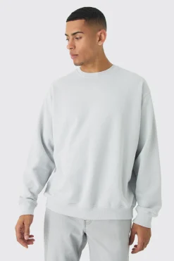 Oversized Washed Sweatshirt | BoohooMAN UK