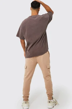 Oversized Washed Wyoming Print T-shirt | BoohooMAN UK