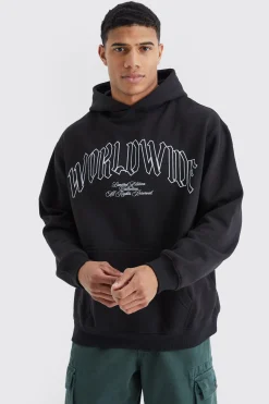 Oversized World Wide Dove Graphic Hoodie | BoohooMAN UK
