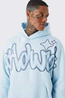 Oversized Worldwide Graffiti Print Tracksuit | BoohooMAN UK