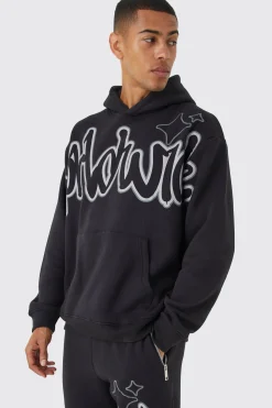 Oversized Worldwide Graffiti Print Tracksuit | BoohooMAN UK