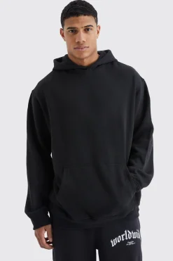 Oversized Worldwide Graphic Hoodie | BoohooMAN UK