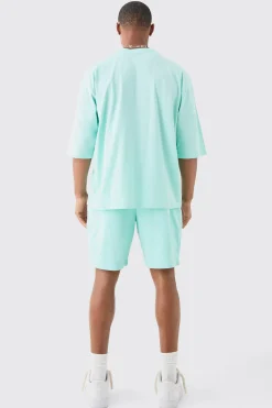 Oversized Worldwide Half Sleeve T-shirt And Short Set | BoohooMAN UK
