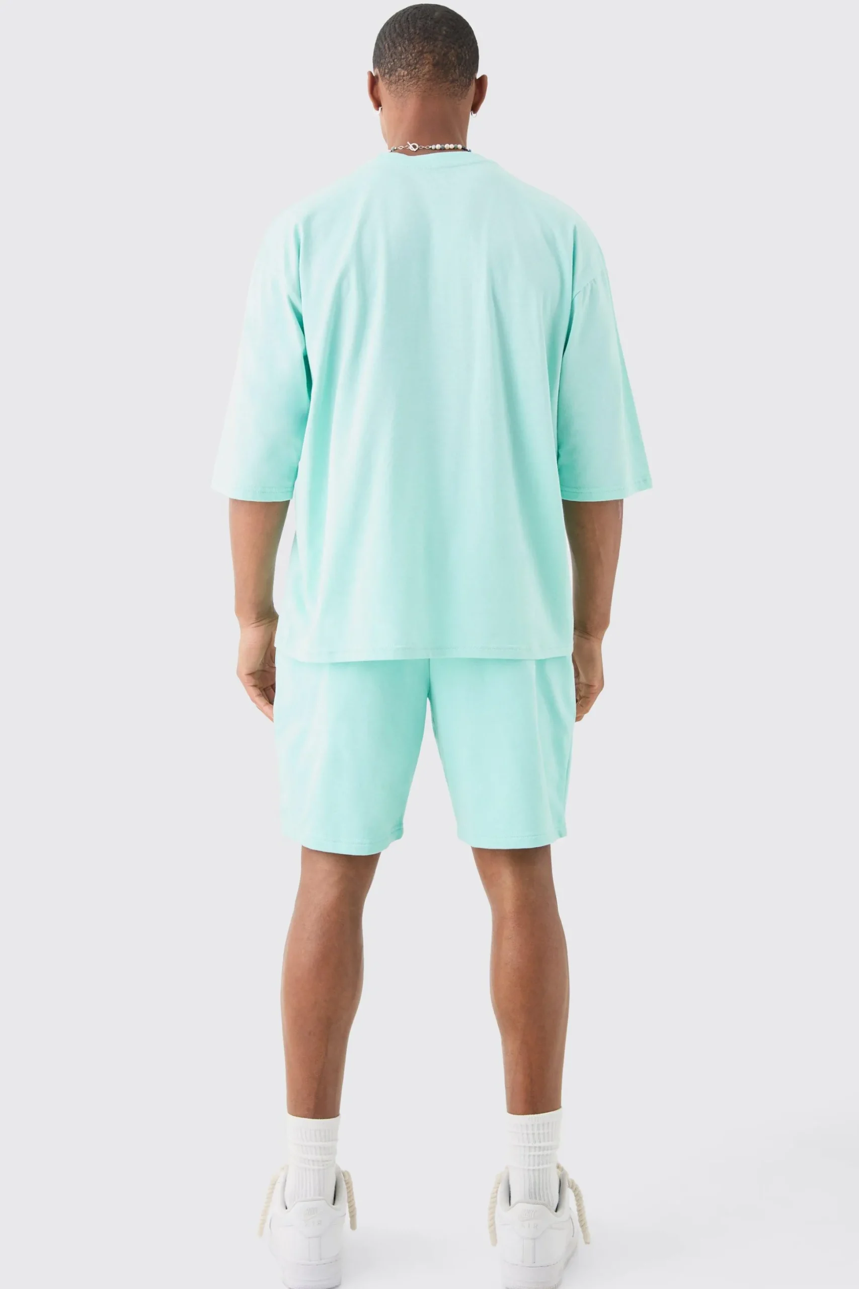 Oversized Worldwide Half Sleeve T-shirt And Short Set | BoohooMAN UK