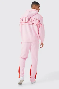 Oversized Worldwide Hooded Gusset Tracksuit | BoohooMAN UK