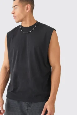 Oversized Worldwide Text Tank | BoohooMAN UK