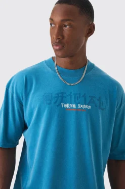 Oversized Worldwide Tiger Wash Graphic T-shirt | BoohooMAN UK