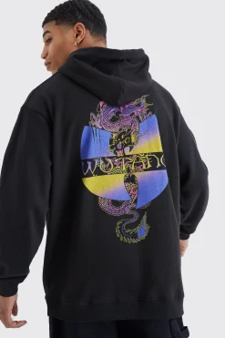 Oversized Wu Tan Clang License Hoodie | BoohooMAN UK