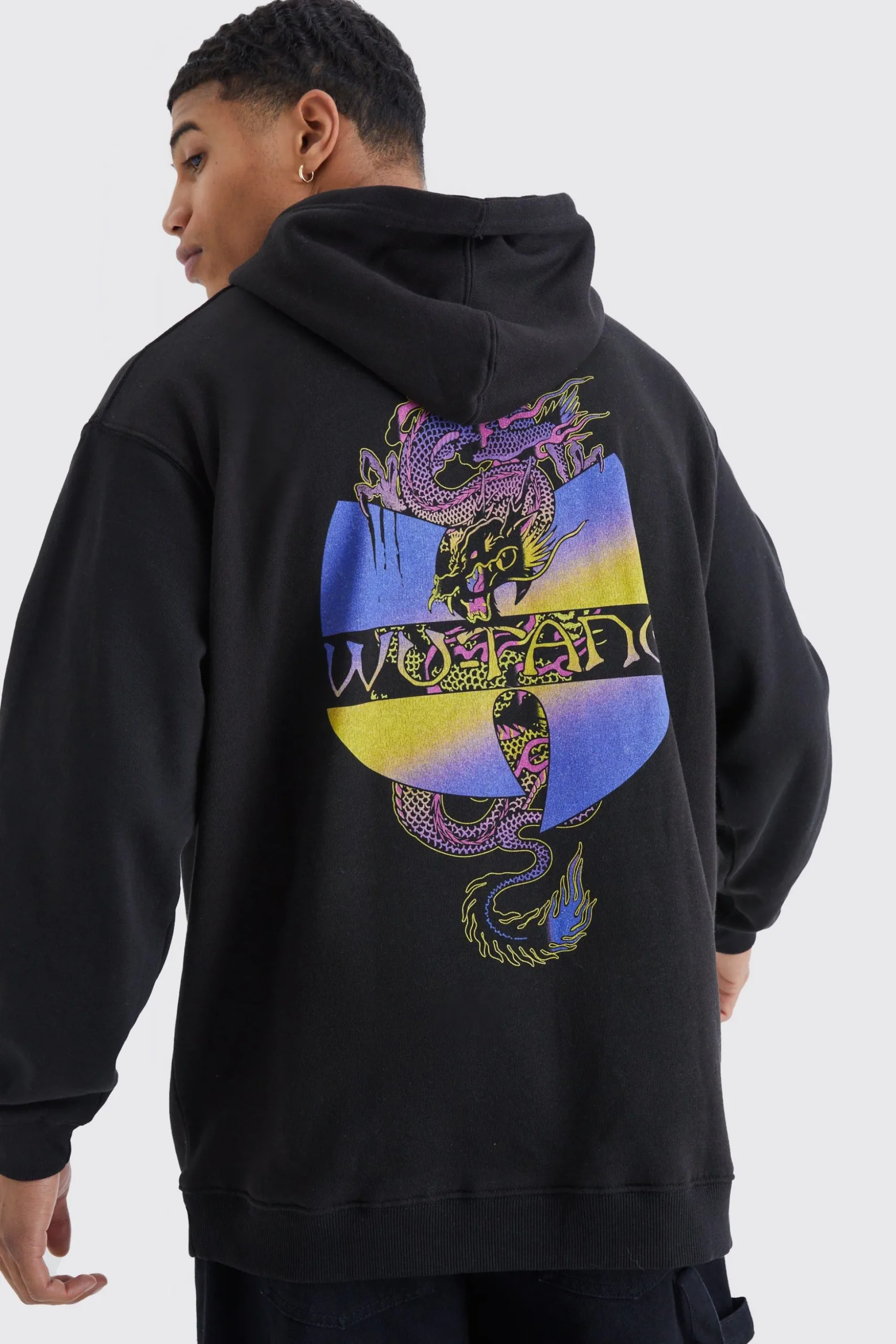 Oversized Wu Tan Clang License Hoodie | BoohooMAN UK