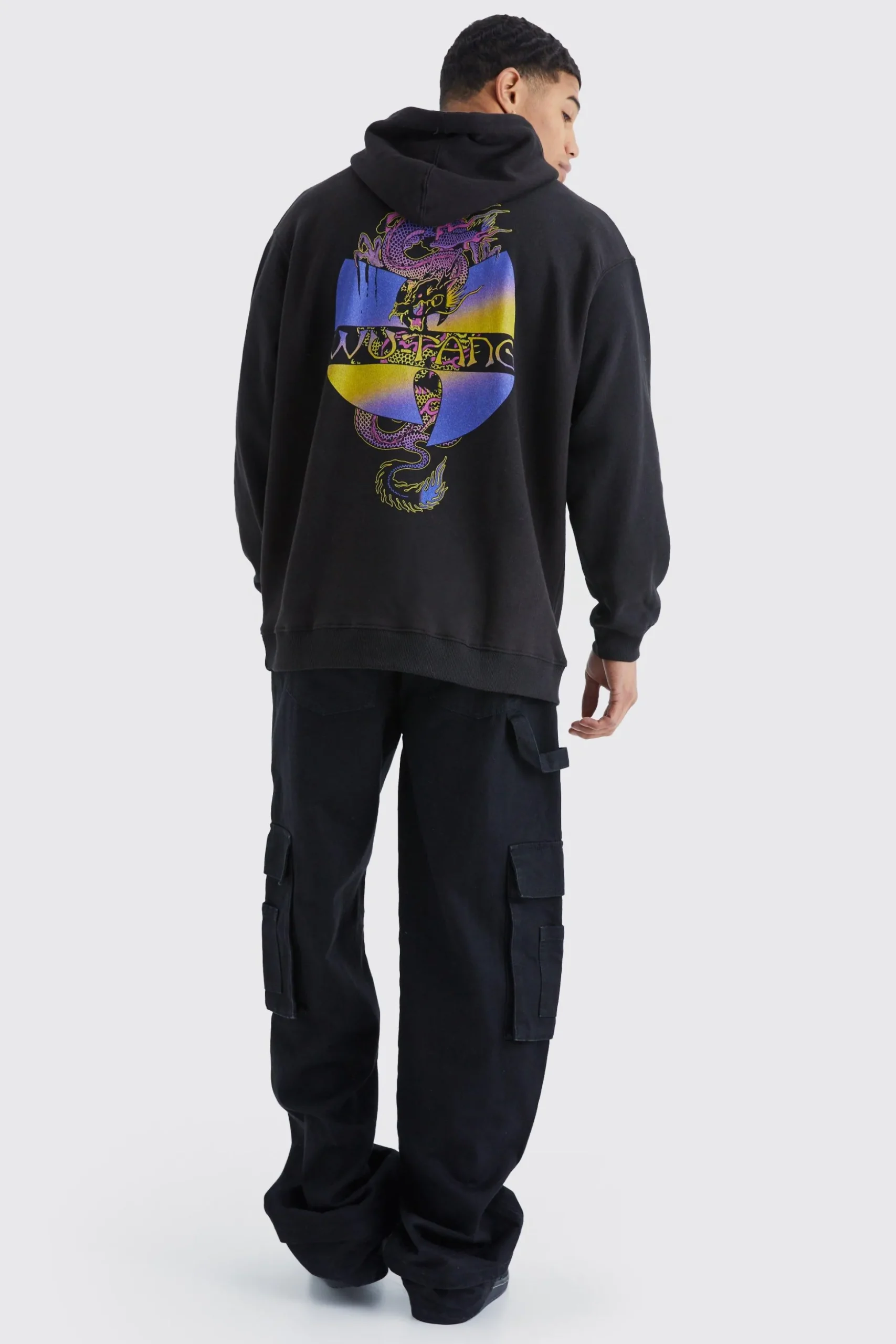 Oversized Wu Tan Clang License Hoodie | BoohooMAN UK