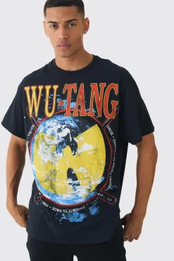 Oversized Wu-Tang Large Scale License Print T-Shirt | BoohooMAN UK