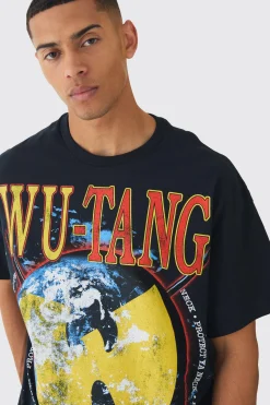 Oversized Wu-Tang Large Scale License Print T-Shirt | BoohooMAN UK