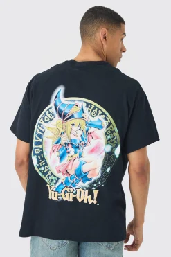Oversized Yugioh Dark Magician Girl Anime License Print T-shirt | BoohooMAN UK