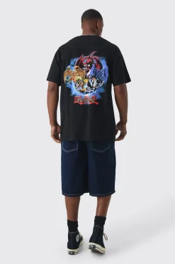 Oversized Yugioh License T-shirt | BoohooMAN UK