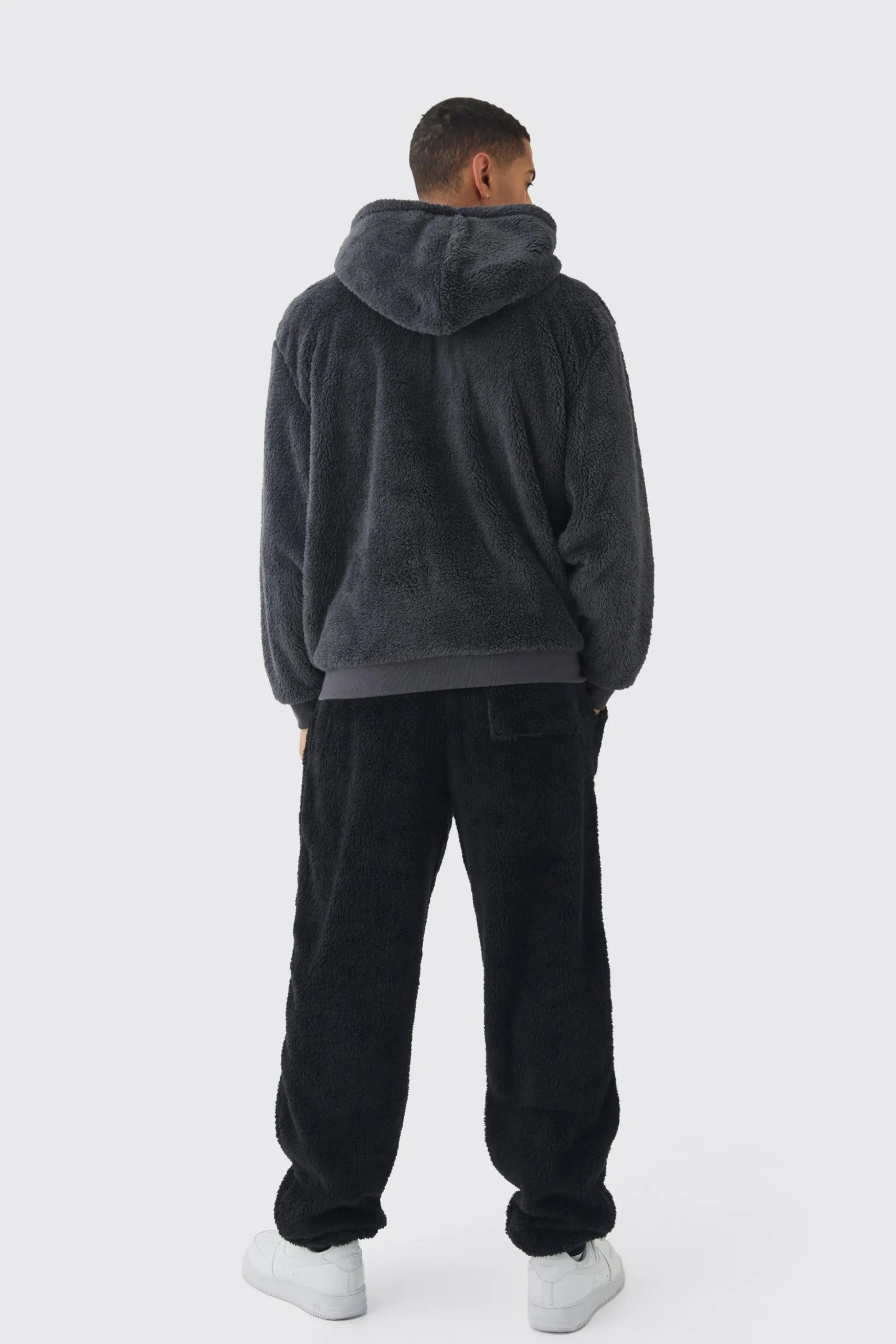 Oversized Zip Through Limited Edition Teddy Borg Hoodie | BoohooMAN UK