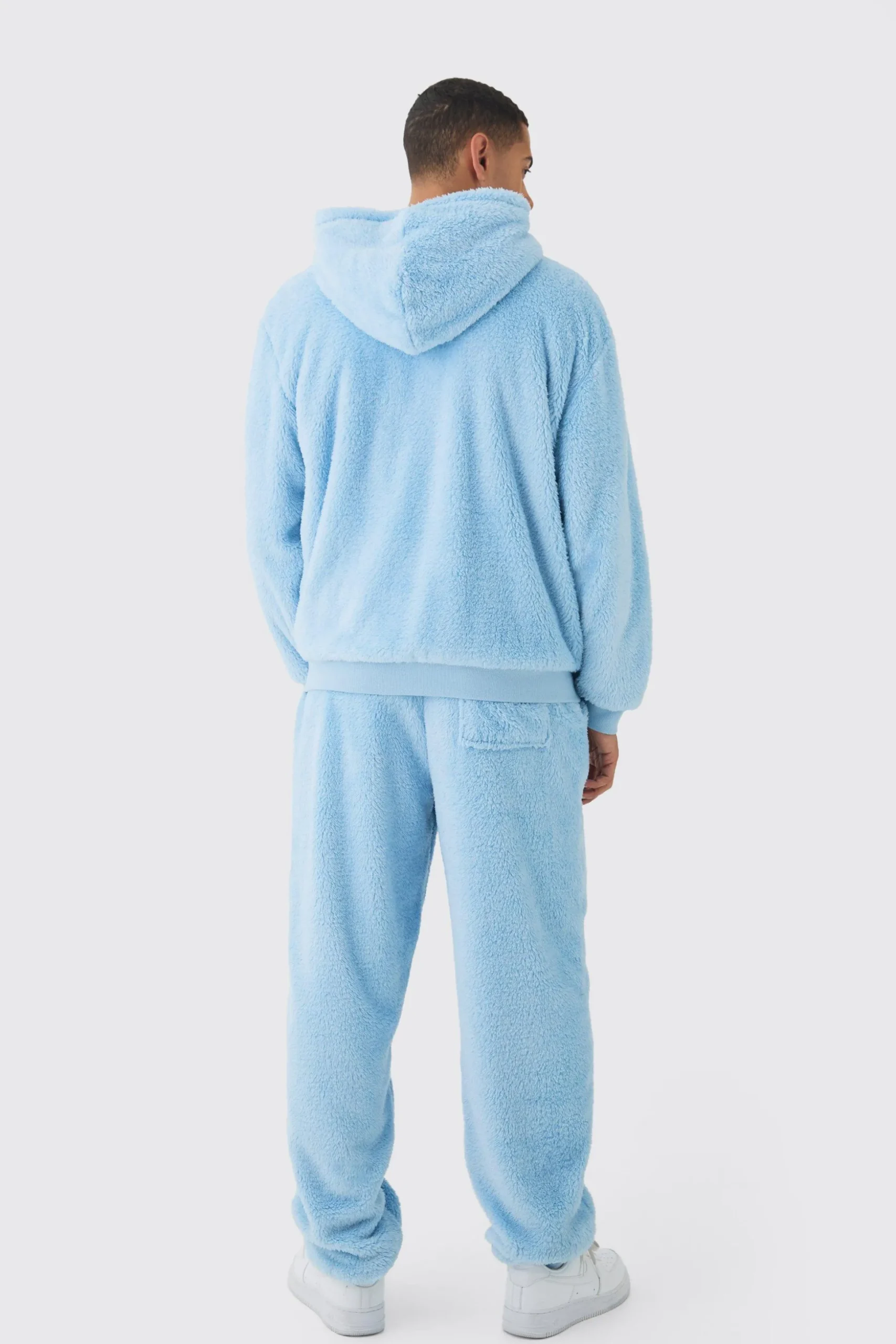 Oversized Zip Through Limited Edition Teddy Borg Hoodie | BoohooMAN UK