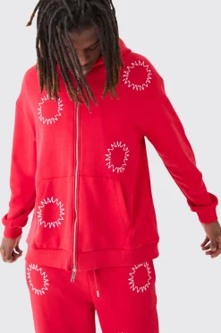 Oversized Zip Through Man Dash Split Hem Tracksuit | BoohooMAN UK