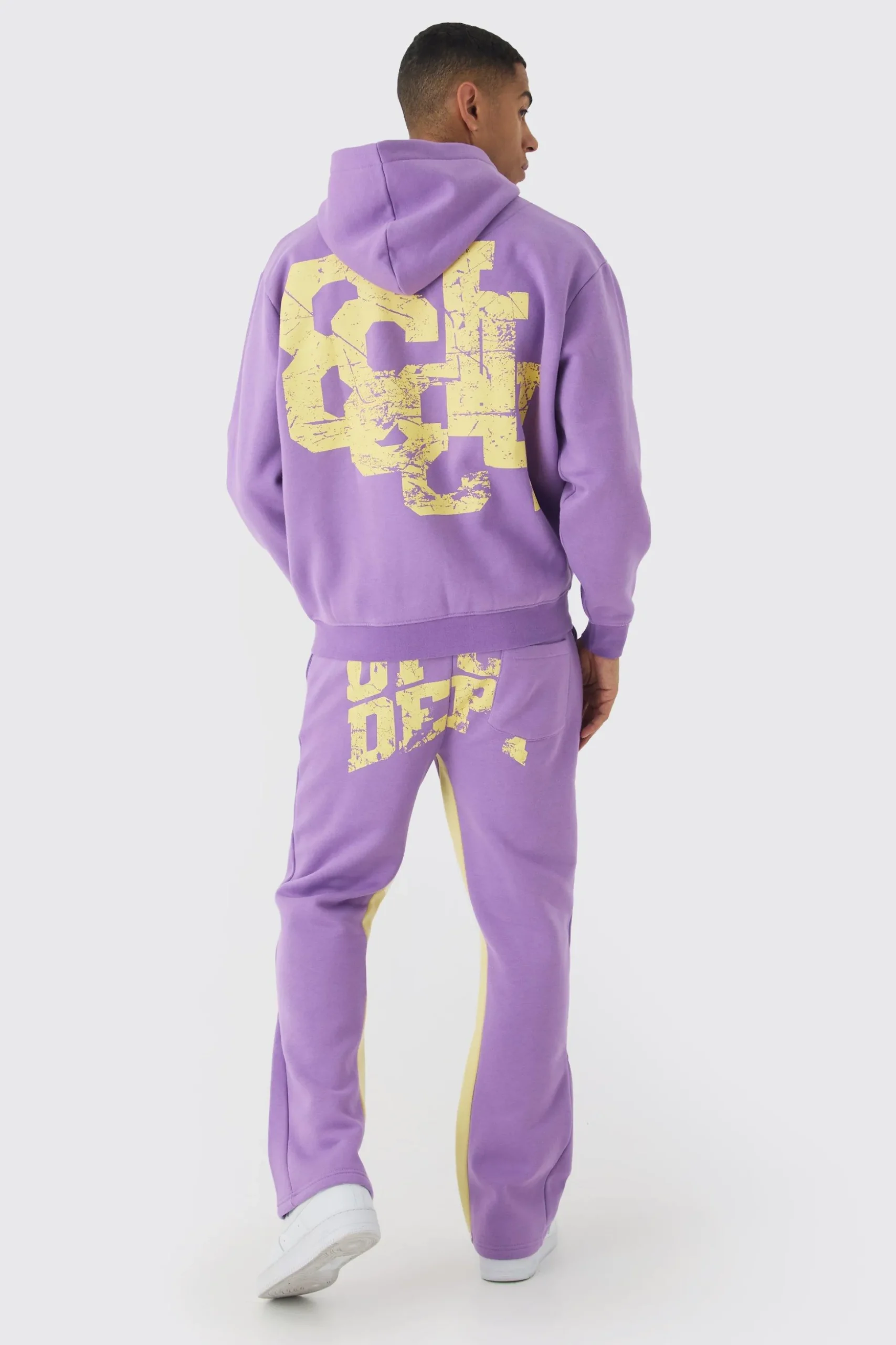 Oversized Zip Through OFCL Gusset Hooded Tracksuit | BoohooMAN UK
