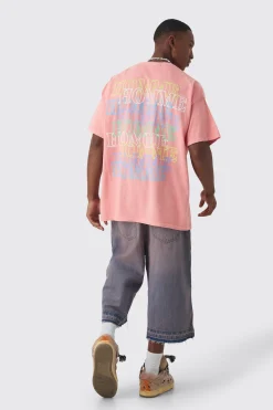 Overszied Homme Wash Print T-shirt | BoohooMAN UK