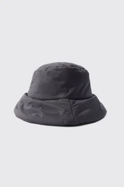 Padded Bucket Hat | BoohooMAN UK