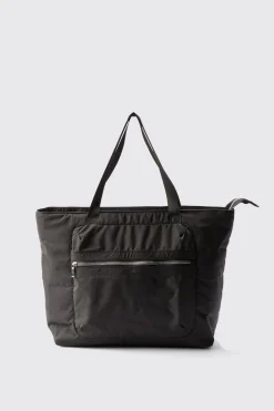 Padded Nylon Tote Bag | BoohooMAN UK