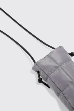 Padded Quilted Bottle Holder | BoohooMAN UK
