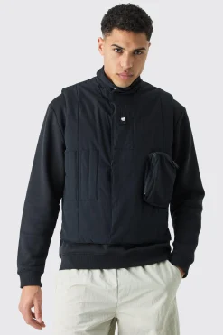 Padded Utility Pocket Gilet | BoohooMAN UK
