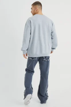 Panel Denim Jacket And Jeans Set | BoohooMAN UK