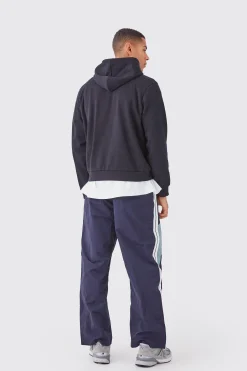 Pannelled Wide Leg Track Pants | BoohooMAN UK