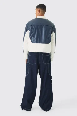 Parachute Rigid Indigo Denim Jeans | BoohooMAN UK