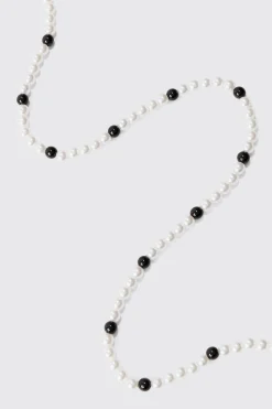 Pearl And Bead Necklace | BoohooMAN UK
