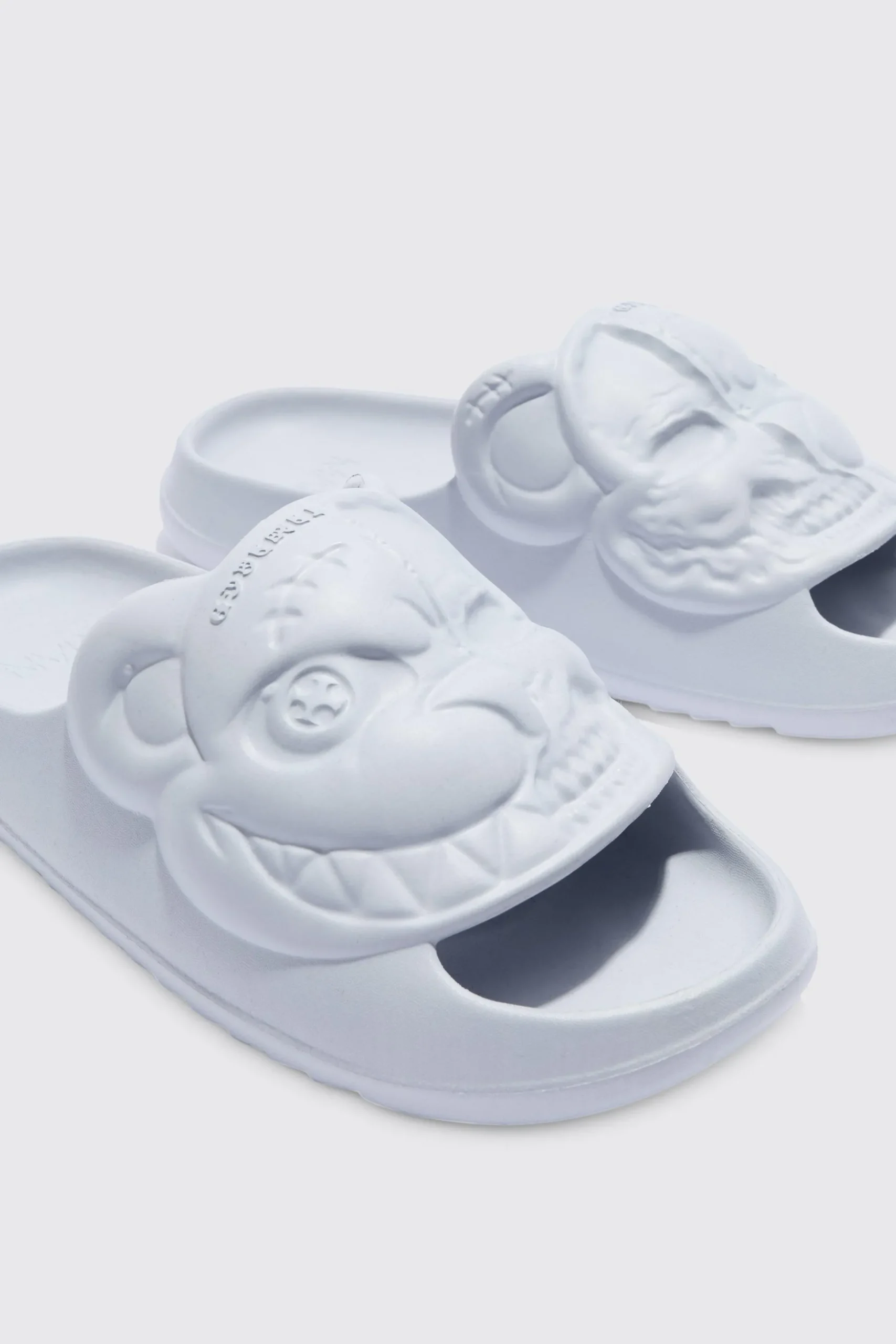 Perforated Evil Teddy Slider | BoohooMAN UK