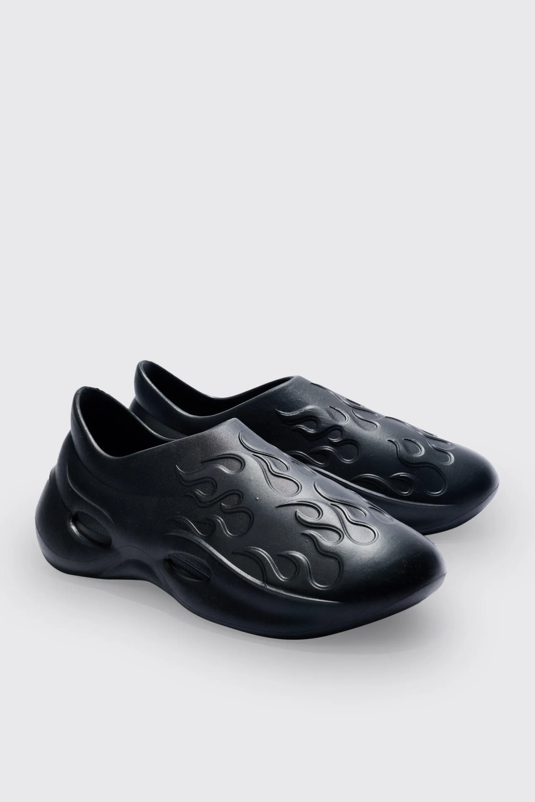 Perforated Flame Moulded Mule | BoohooMAN UK
