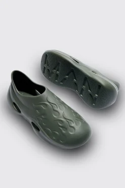 Perforated Flame Moulded Mule | BoohooMAN UK