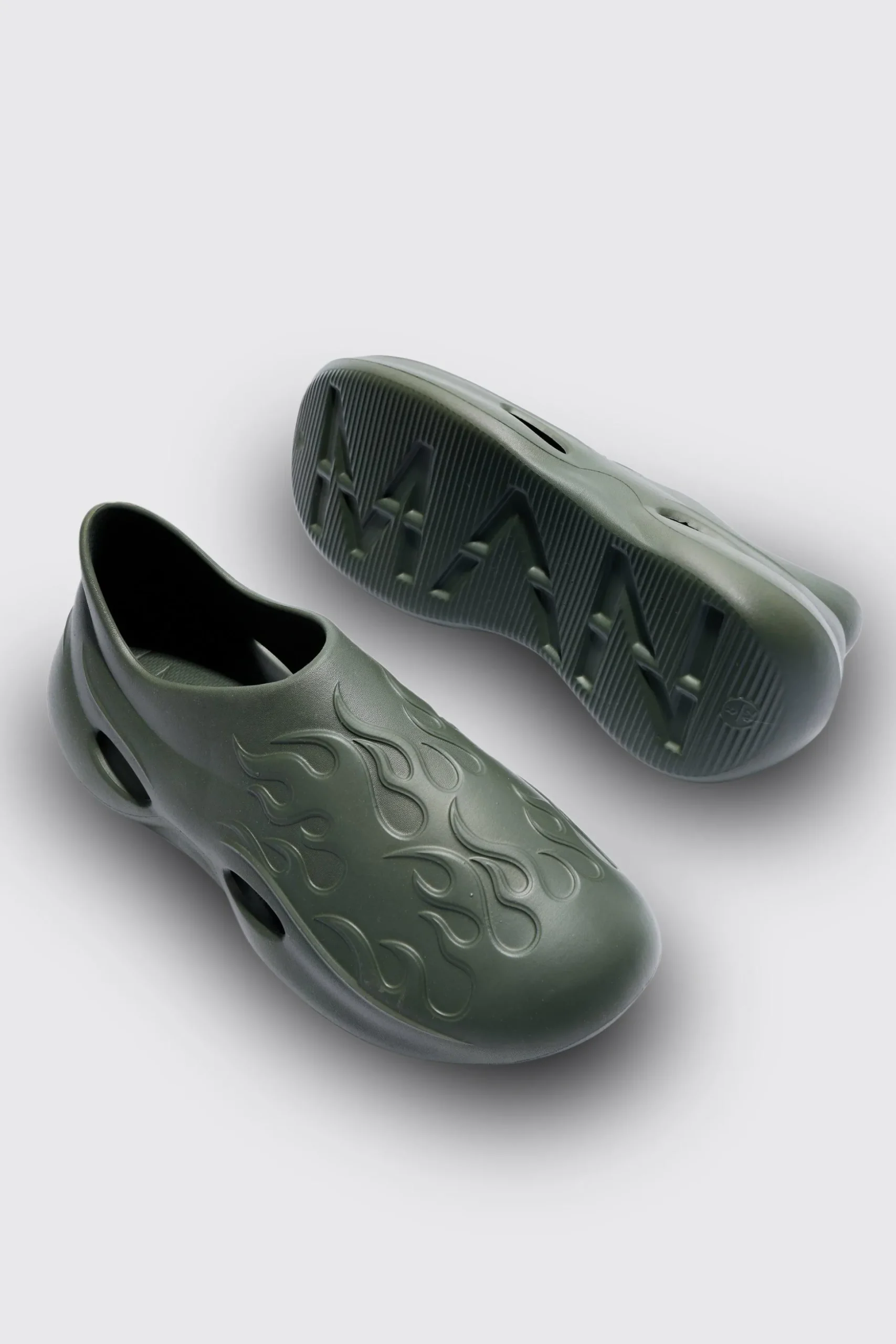 Perforated Flame Moulded Mule | BoohooMAN UK