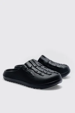 Perforated Skeleton Moulded Mule | BoohooMAN UK