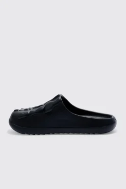 Perforated Skeleton Moulded Mule | BoohooMAN UK