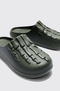 Perforated Skeleton Moulded Mule | BoohooMAN UK