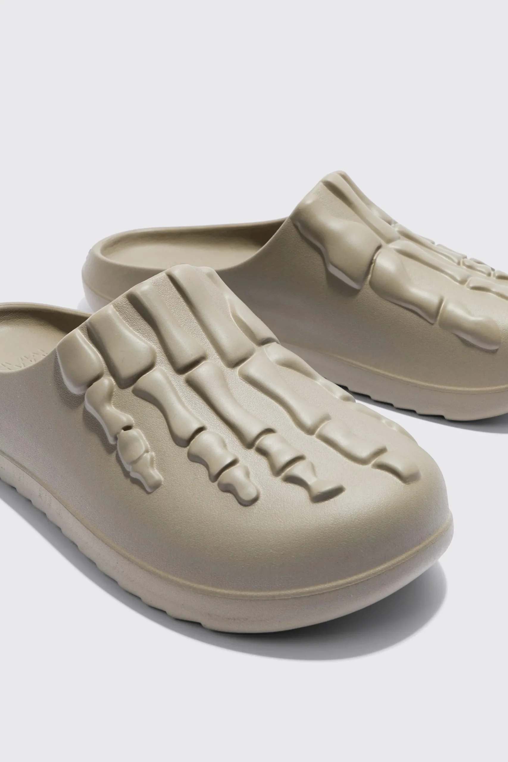 Perforated Skeleton Moulded Mule | BoohooMAN UK