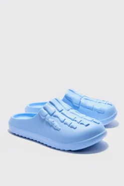 Perforated Skeleton Moulded Mule | BoohooMAN UK