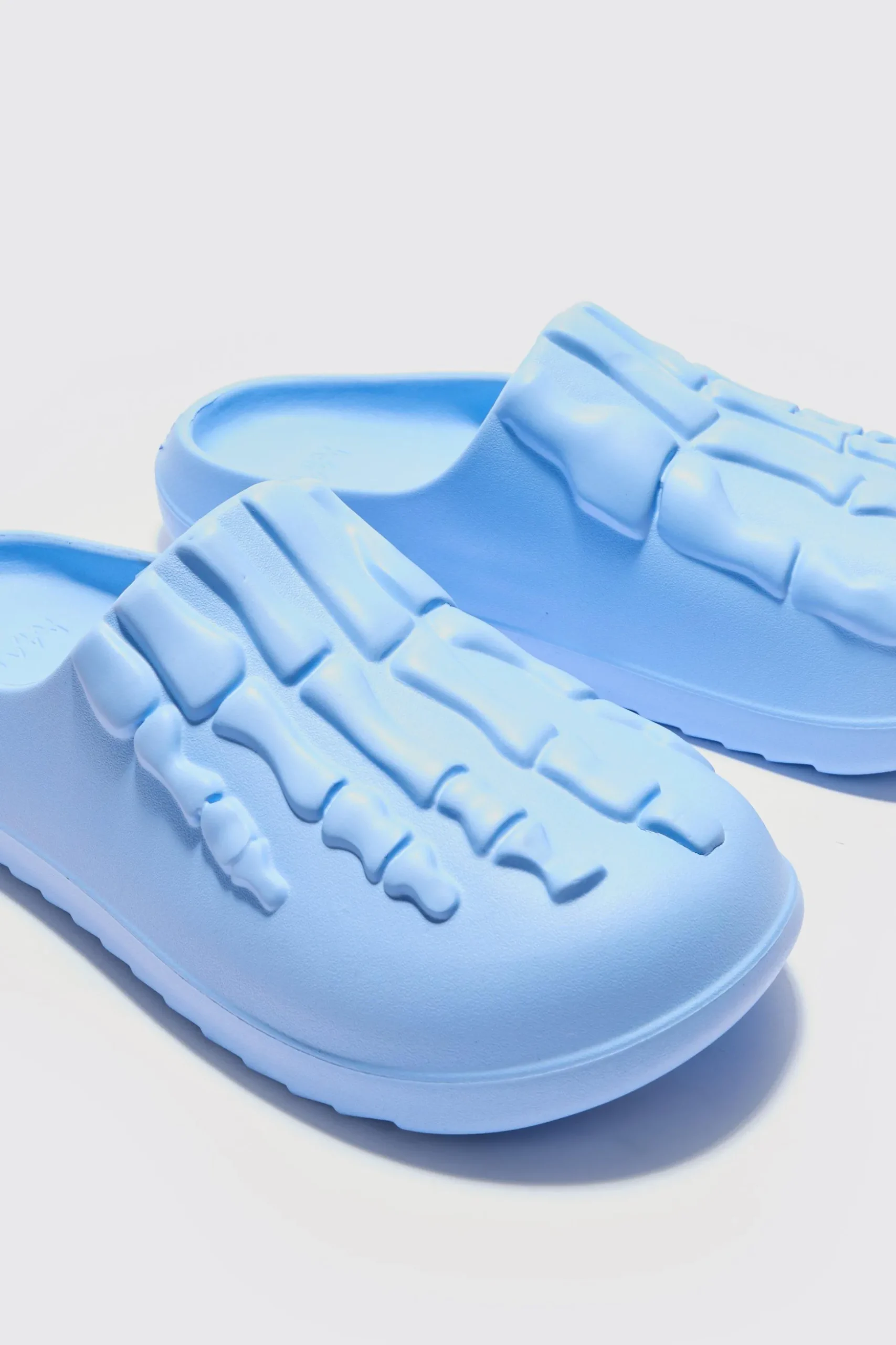 Perforated Skeleton Moulded Mule | BoohooMAN UK