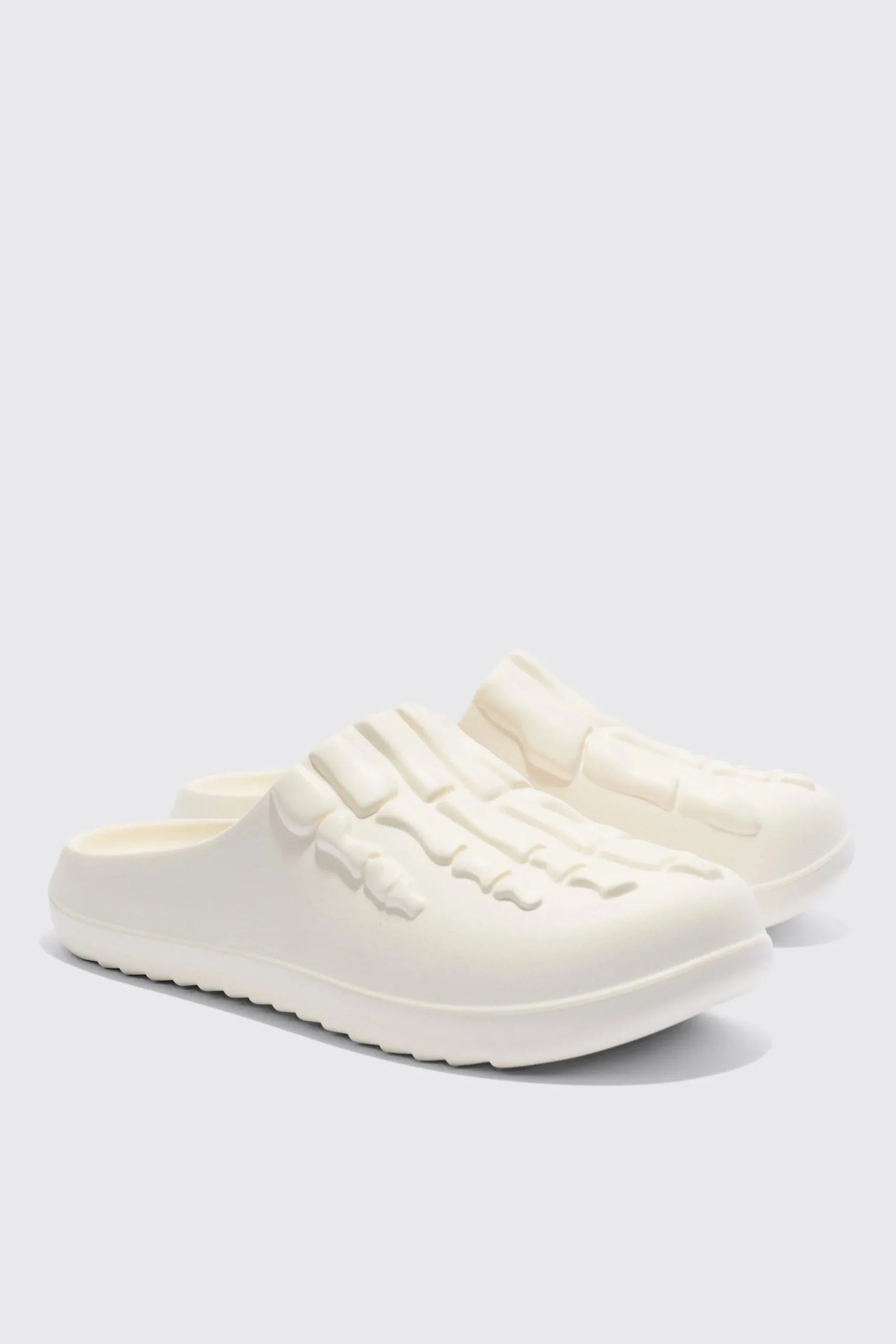 Perforated Skeleton Moulded Mule | BoohooMAN UK