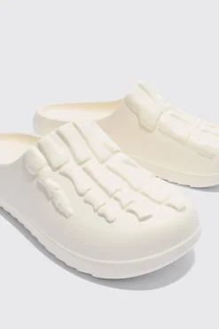 Perforated Skeleton Moulded Mule | BoohooMAN UK