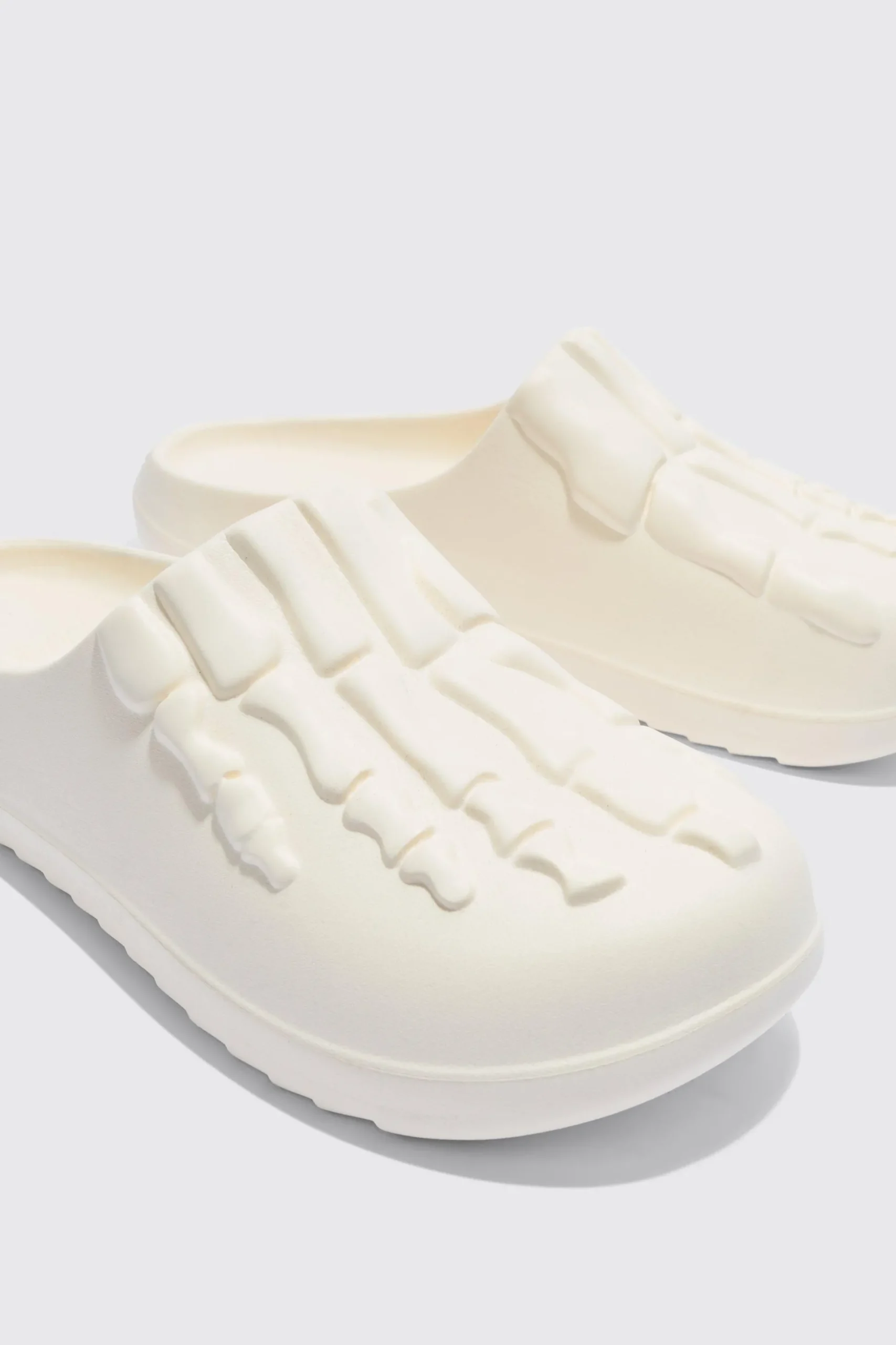 Perforated Skeleton Moulded Mule | BoohooMAN UK