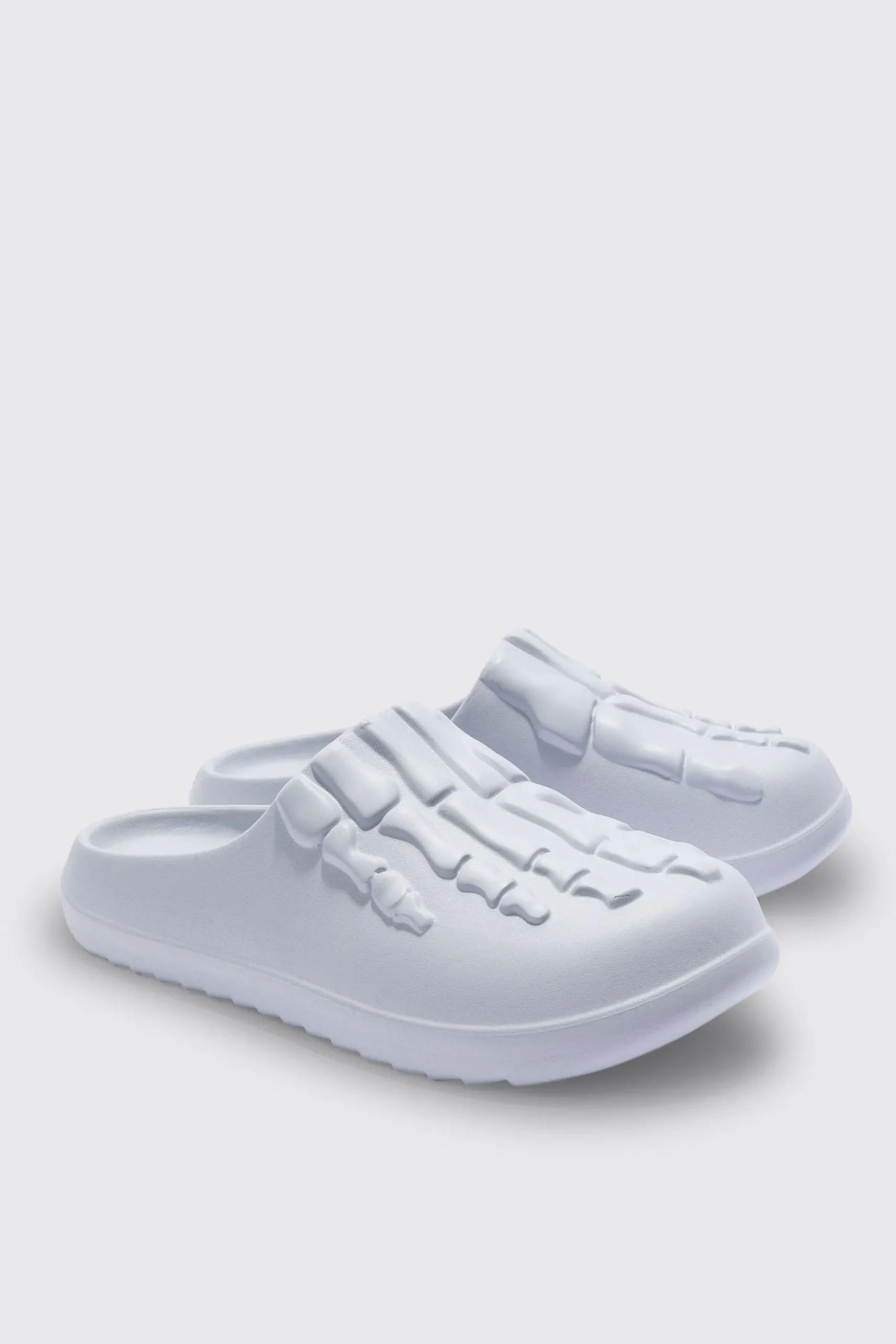 Perforated Skeleton Moulded Mule | BoohooMAN UK