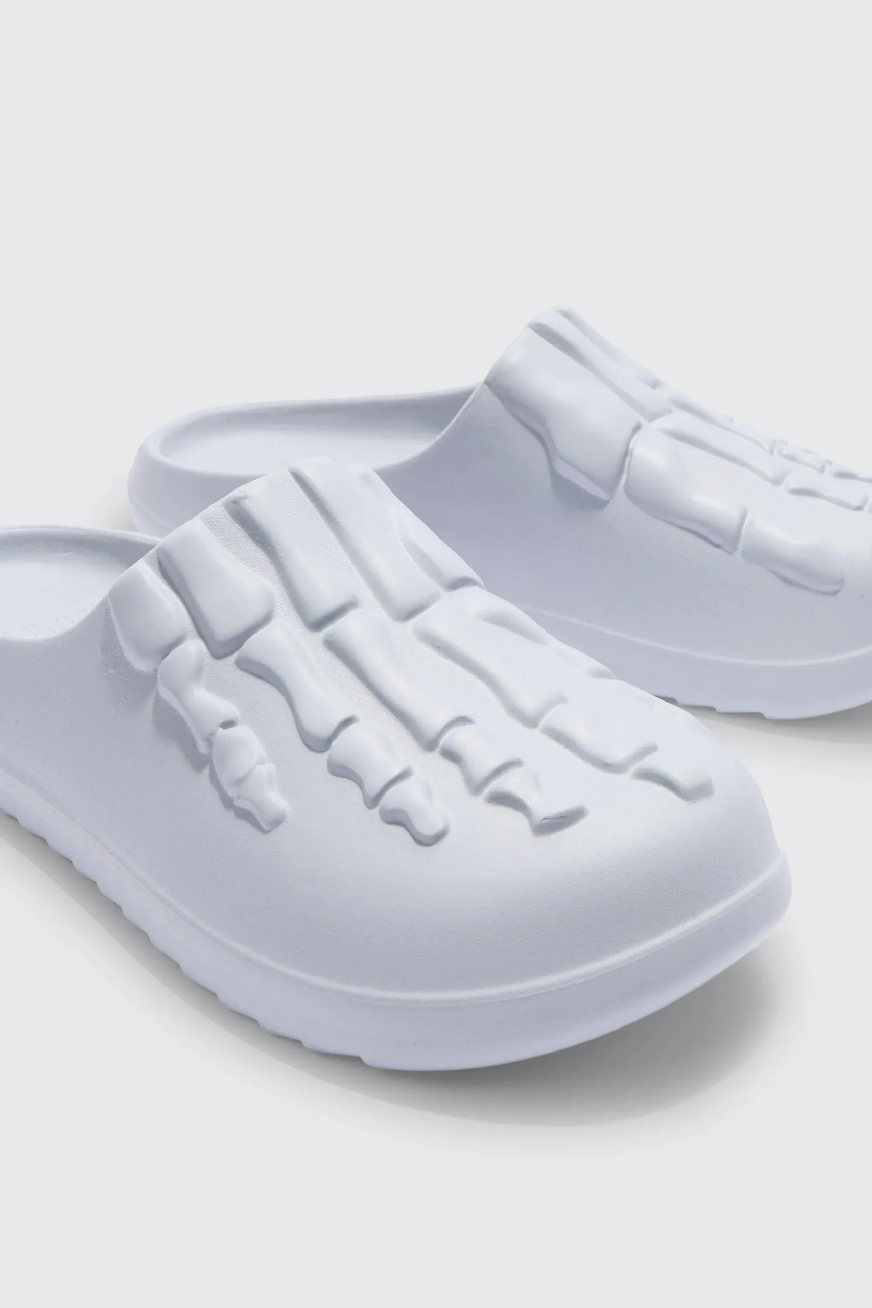 Perforated Skeleton Moulded Mule | BoohooMAN UK