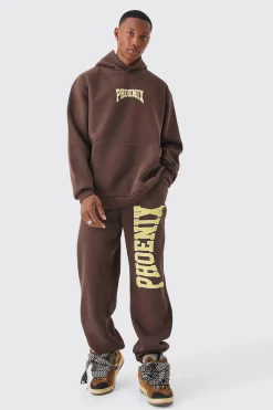 Phoenix Oversized Hooded Tracksuit | BoohooMAN UK